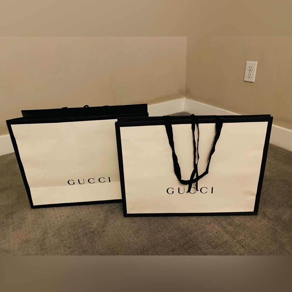 2 BIG GUCCI EMPTY PAPER BAGS